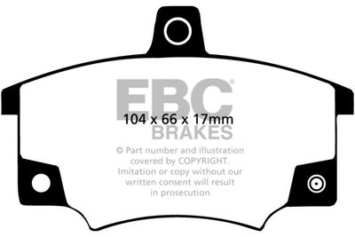DP4202 EBC Brakes Комплект тормозных колодок, дисковый тормоз