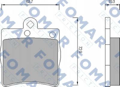 FO653581 FOMAR Friction Комплект тормозных колодок, дисковый тормоз