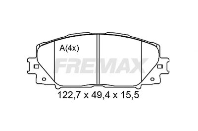 FBP2619 FREMAX Комплект тормозных колодок, дисковый тормоз