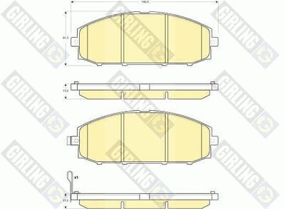 6133619 GIRLING Комплект тормозных колодок, дисковый тормоз