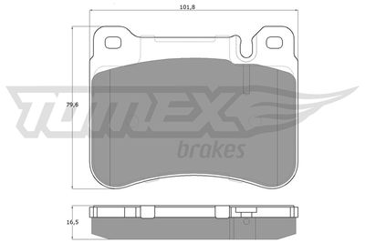 TX1620 TOMEX Brakes Комплект тормозных колодок, дисковый тормоз