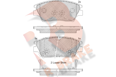 RB2293 R BRAKE Комплект тормозных колодок, дисковый тормоз