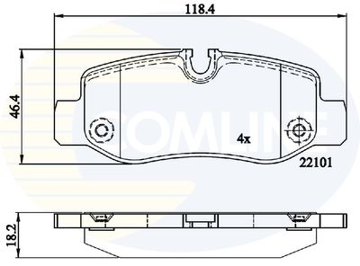 CBP02315 COMLINE Комплект тормозных колодок, дисковый тормоз