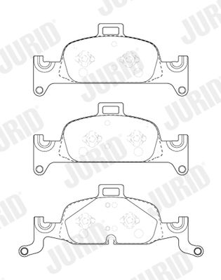 573627J JURID Комплект тормозных колодок, дисковый тормоз