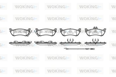 P798311 WOKING Комплект тормозных колодок, дисковый тормоз