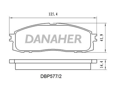 DBP5772 DANAHER Комплект тормозных колодок, дисковый тормоз
