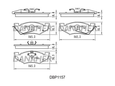DBP1157 DANAHER Комплект тормозных колодок, дисковый тормоз