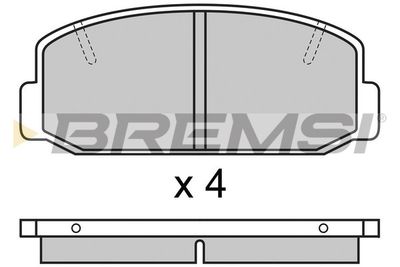 BP2223 BREMSI Комплект тормозных колодок, дисковый тормоз