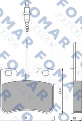 FO472981 FOMAR Friction Комплект тормозных колодок, дисковый тормоз