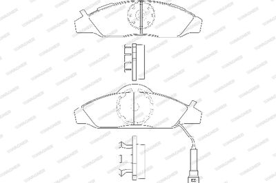 WBP23230A WAGNER Комплект тормозных колодок, дисковый тормоз