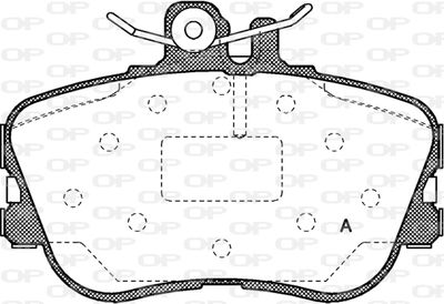 BPA044500 OPEN PARTS Комплект тормозных колодок, дисковый тормоз