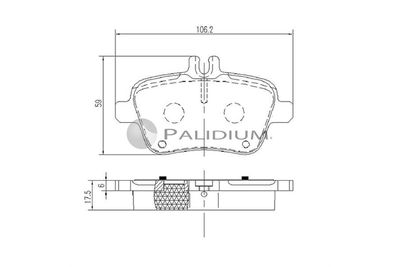 P11259 ASHUKI by Palidium Комплект тормозных колодок, дисковый тормоз