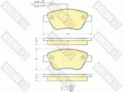 6115904 GIRLING Комплект тормозных колодок, дисковый тормоз