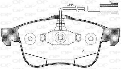 BPA118312 OPEN PARTS Комплект тормозных колодок, дисковый тормоз