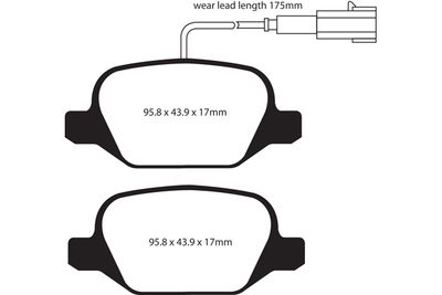 DP14302 EBC Brakes Комплект тормозных колодок, дисковый тормоз