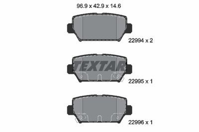 2299401 TEXTAR Комплект тормозных колодок, дисковый тормоз