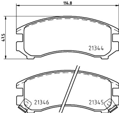 8DB355026921 HELLA PAGID Комплект тормозных колодок, дисковый тормоз