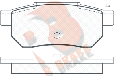 RB0751 R BRAKE Комплект тормозных колодок, дисковый тормоз