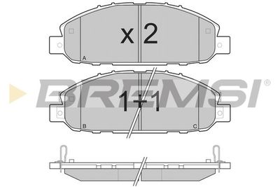 BP3237 BREMSI Комплект тормозных колодок, дисковый тормоз