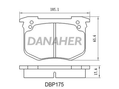 DBP175 DANAHER Комплект тормозных колодок, дисковый тормоз