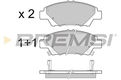 BP3446 BREMSI Комплект тормозных колодок, дисковый тормоз