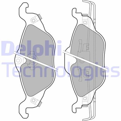 LP1673 DELPHI Комплект тормозных колодок, дисковый тормоз