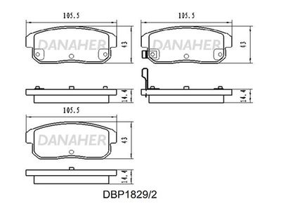 DBP18292 DANAHER Комплект тормозных колодок, дисковый тормоз