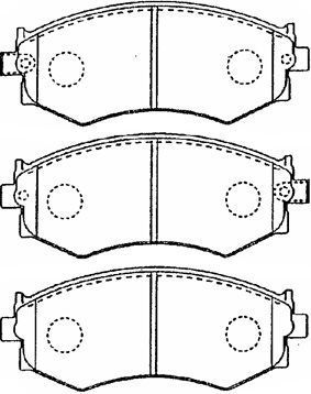 B1N020 AISIN Комплект тормозных колодок, дисковый тормоз