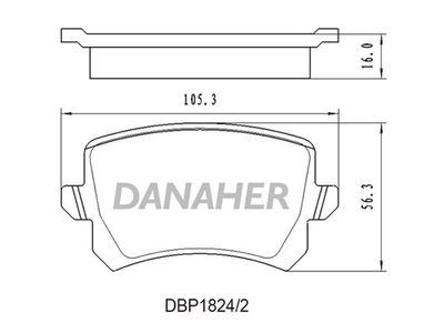 DBP18242 DANAHER Комплект тормозных колодок, дисковый тормоз