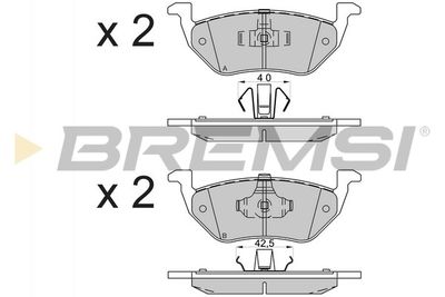 BP3587 BREMSI Комплект тормозных колодок, дисковый тормоз