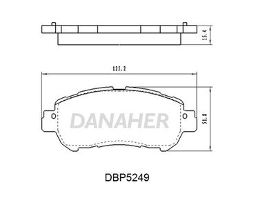 DBP5249 DANAHER Комплект тормозных колодок, дисковый тормоз
