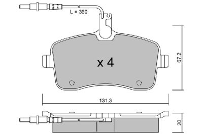 BPPE1009 AISIN Комплект тормозных колодок, дисковый тормоз