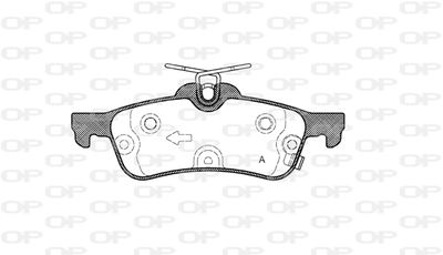 BPA086212 OPEN PARTS Комплект тормозных колодок, дисковый тормоз