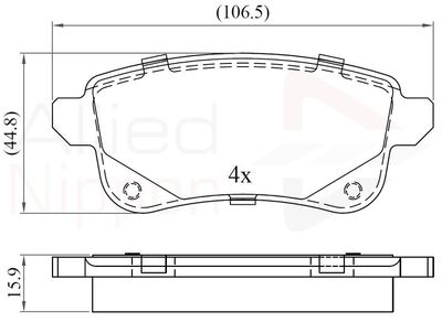 ADB06124 COMLINE Комплект тормозных колодок, дисковый тормоз