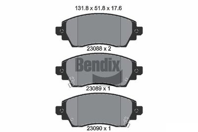 BPD1916 BENDIX Braking Комплект тормозных колодок, дисковый тормоз