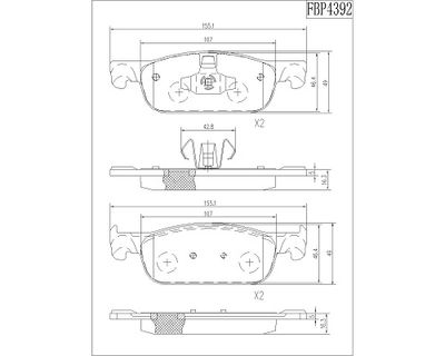 FBP4392 FI.BA Комплект тормозных колодок, дисковый тормоз