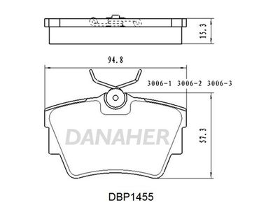 DBP1455 DANAHER Комплект тормозных колодок, дисковый тормоз