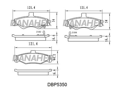 DBP5350 DANAHER Комплект тормозных колодок, дисковый тормоз