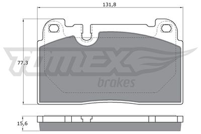 TX1714 TOMEX Brakes Комплект тормозных колодок, дисковый тормоз