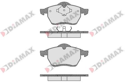 N09563 DIAMAX Комплект тормозных колодок, дисковый тормоз