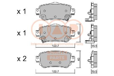 70413112P IAP QUALITY PARTS Комплект тормозных колодок, дисковый тормоз