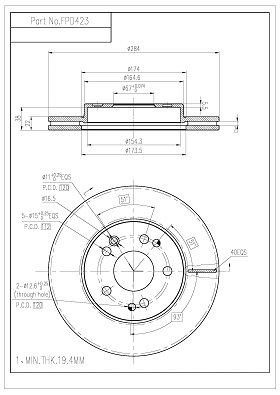 FBD423 FI.BA Комплект тормозных колодок, дисковый тормоз