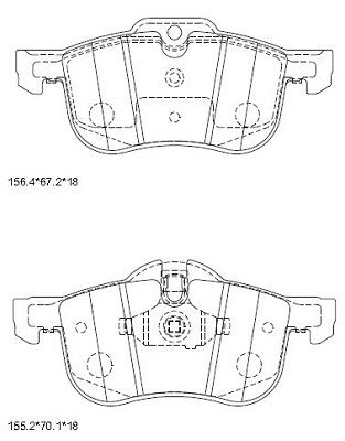 KD6792 ASIMCO Комплект тормозных колодок, дисковый тормоз