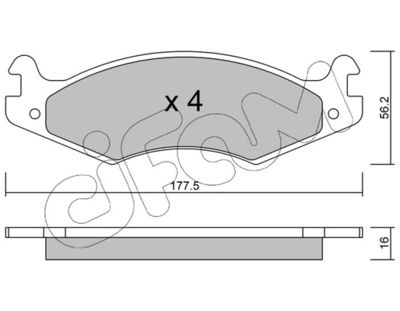 8221330 CIFAM Комплект тормозных колодок, дисковый тормоз