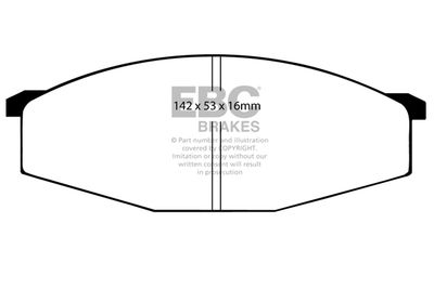 DP6445 EBC Brakes Комплект тормозных колодок, дисковый тормоз