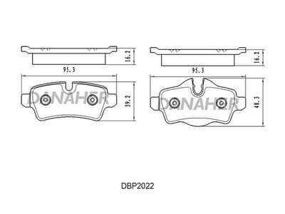 DBP2022 DANAHER Комплект тормозных колодок, дисковый тормоз