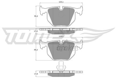 TX1319 TOMEX Brakes Комплект тормозных колодок, дисковый тормоз