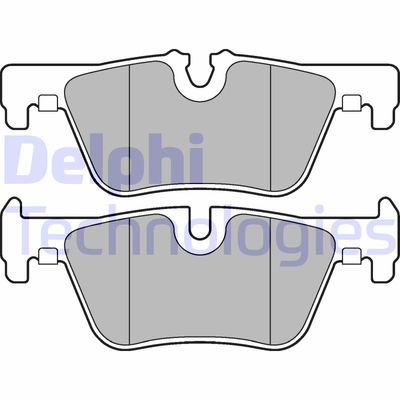 LP2286 DELPHI Комплект тормозных колодок, дисковый тормоз