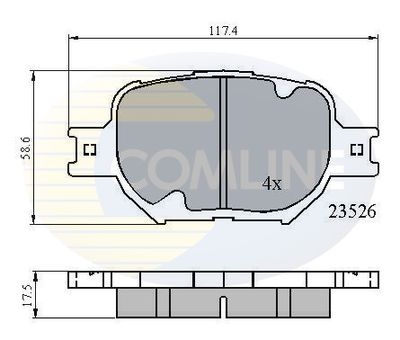 CBP0896 COMLINE Комплект тормозных колодок, дисковый тормоз