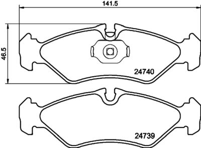 8DB355030771 HELLA Комплект тормозных колодок, дисковый тормоз